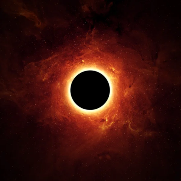 Полное затмение, черная дыра — стоковое фото