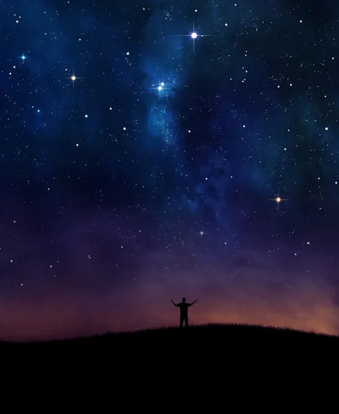 Ночная похвала неба — стоковое фото