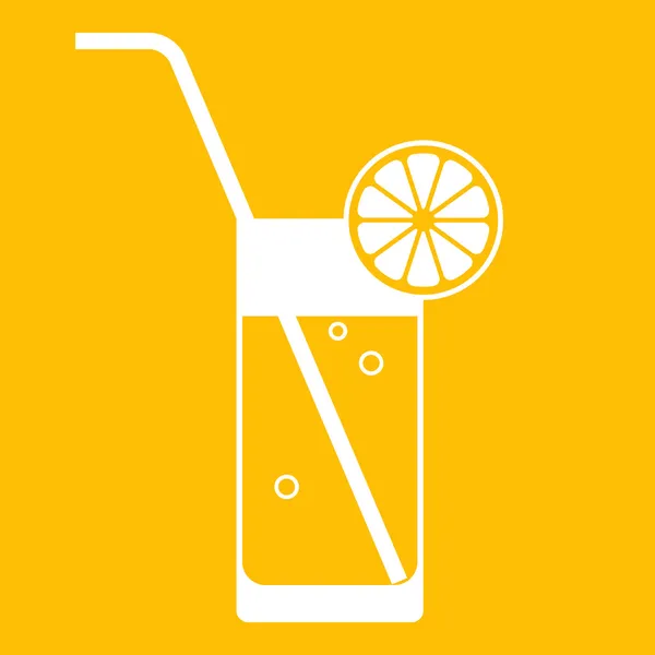 Стекло лимонада с питьевой соломы — стоковый вектор