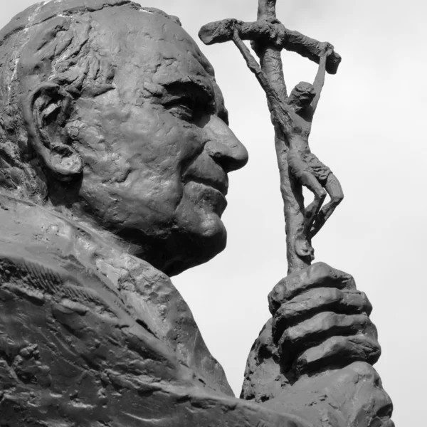 Скульптура папы Иоанна Павла II (блаженного Иоанна Павла или Иоанна Павла — стоковое фото