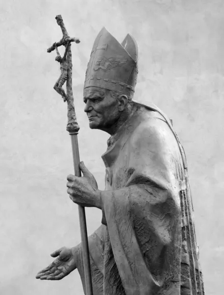 Скульптура папы Иоанна Павла II в Земла (благословил Иоанна Павла или — стоковое фото