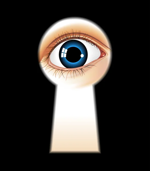 Глаз в замочную скважину — стоковый вектор