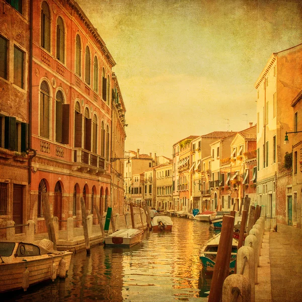 Старинные изображения на венецианские каналы, Италия — стоковое фото