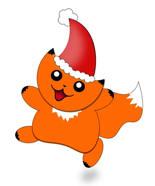 Аннотация Рождественский мультфильм картина милый маленький Кот по имени peega — стоковое фото