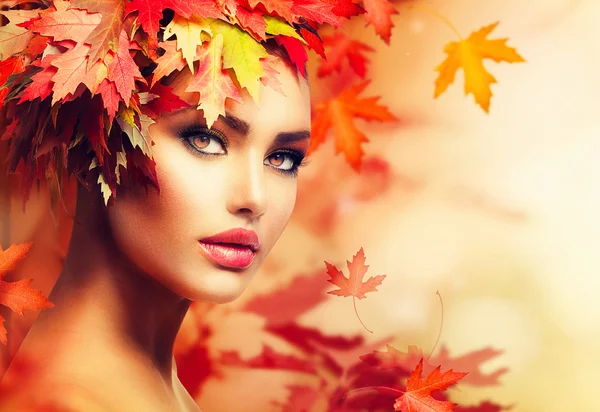 Осенний Портрет женщины. Красота Мода Модель девушка — стоковое фото