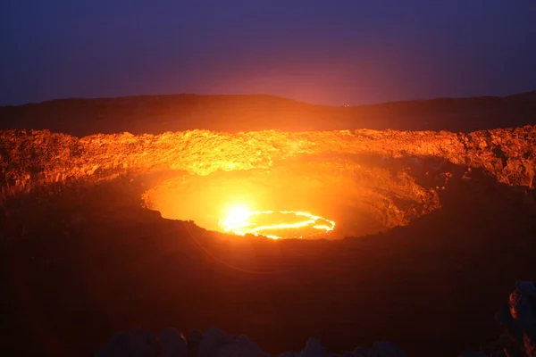 Erta Ale вулкана в Африке Эфиопии — стоковое фото