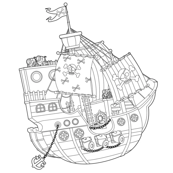 Пиратский корабль — стоковое фото
