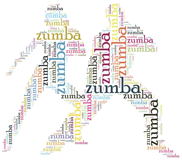 Слово облако иллюстрации zumba танец связанных — стоковое фото