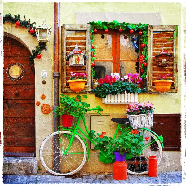 Улицах небольших итальянских деревень — стоковое фото