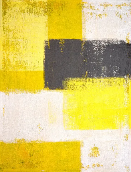 Серо-желтая абстрактная художественная живопись — стоковое фото