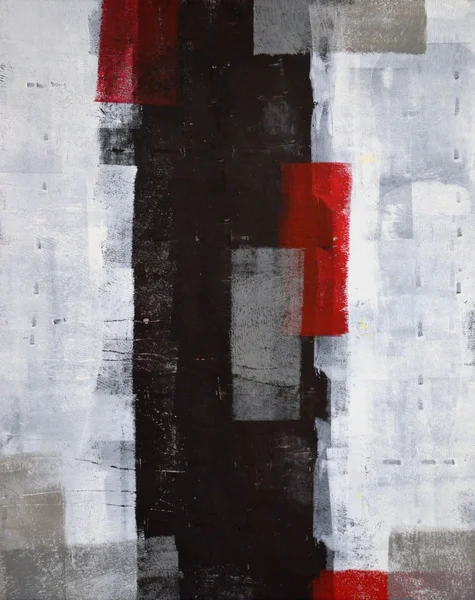 Серо-красная абстрактная художественная живопись — стоковое фото