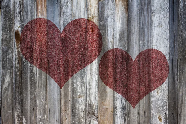 Любовь сердце на старинные деревянные фоновой текстуры — стоковое фото