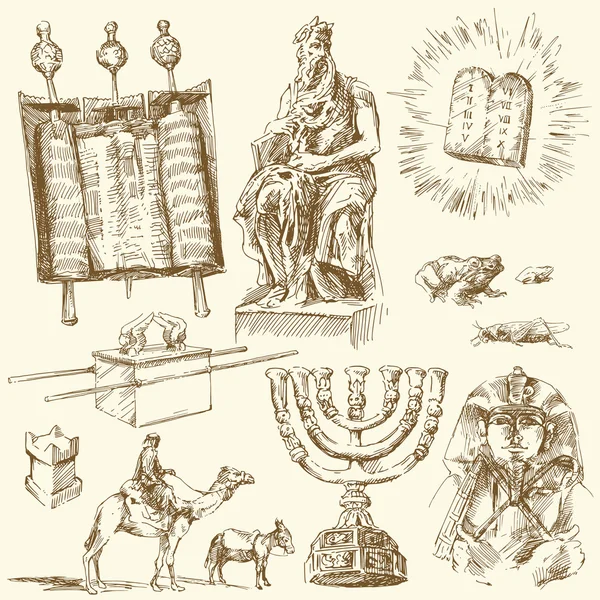 Библия - коллекция рисованной — стоковый вектор