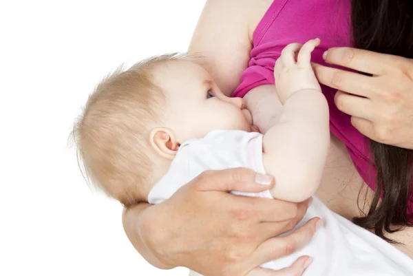Кормление грудью ребенка мама — стоковое фото