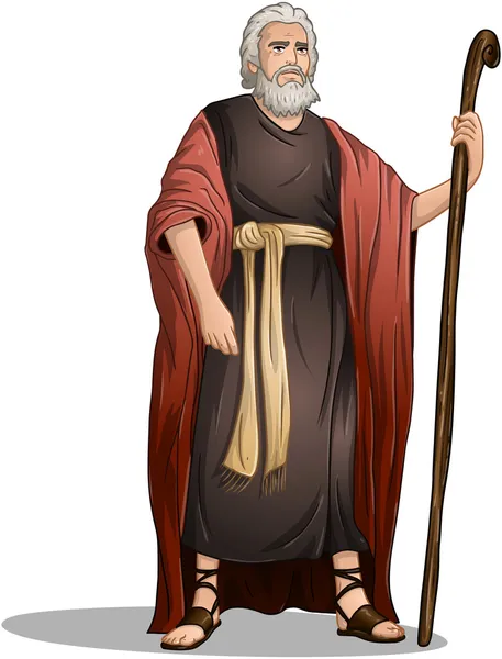 Моисей из Библии для Пасхи — стоковый вектор