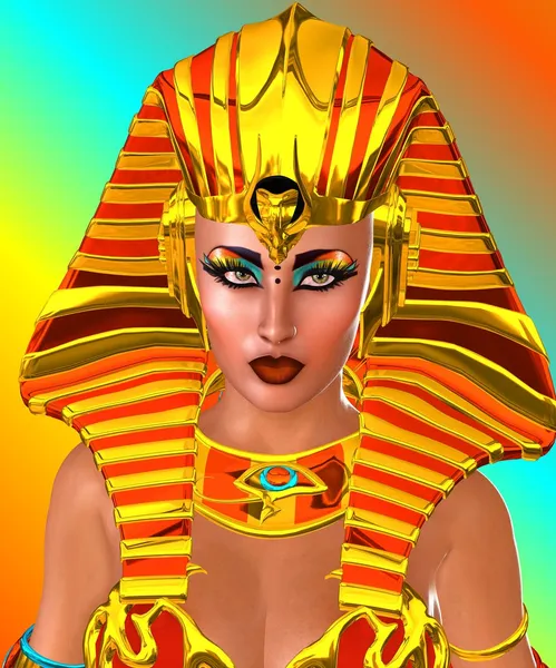 Древний египетский фараон Королева на абстрактный фон — стоковое фото