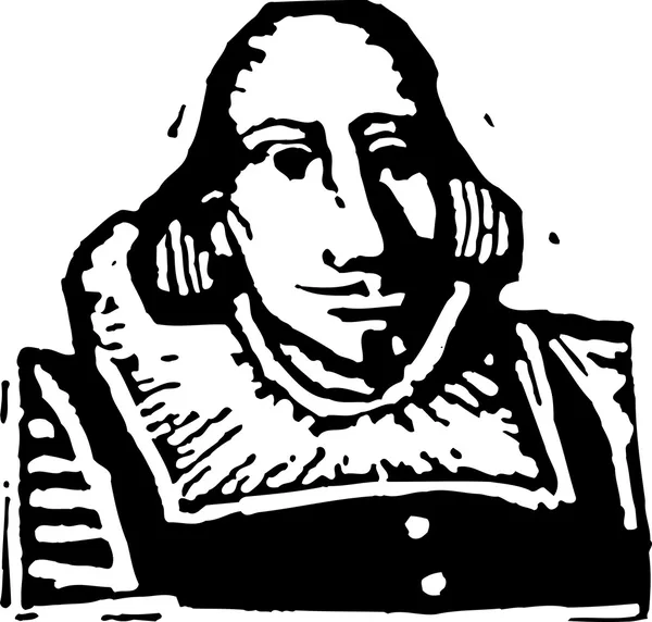 Векторная иллюстрация Уильяма Шекспира — стоковый вектор