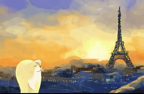Париж, Эйфелева башня иллюстрации — стоковое фото