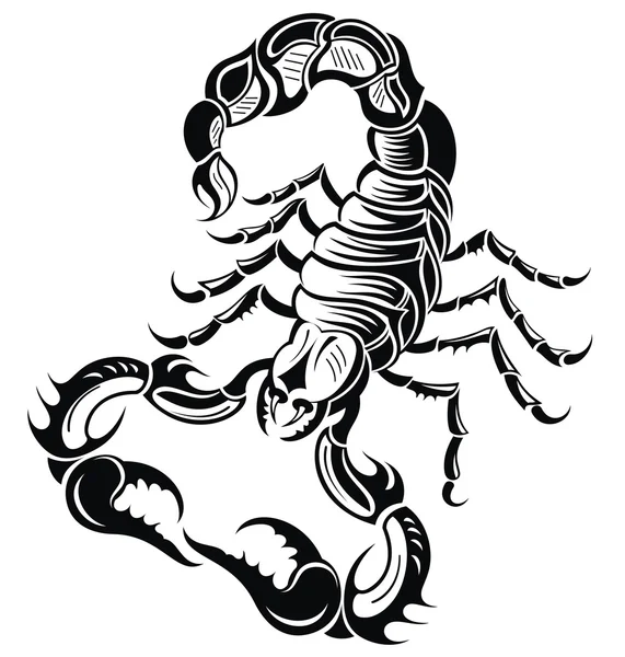 Черный скорпион — стоковый вектор