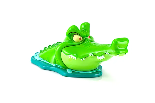 Тик-так крокодил изображает игрушечный характер модели от peter pa — стоковое фото