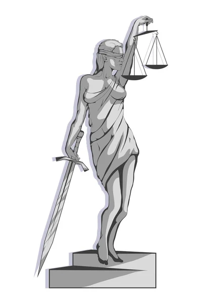 Леди правосудия логотип — стоковый вектор