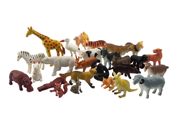 Изолированные животные игрушки фото — стоковое фото