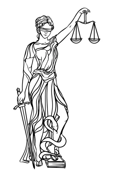 Фемида богиня правосудия. Фемида векторные иллюстрации — стоковый вектор