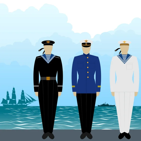 Униформа моряков царской России — стоковый вектор