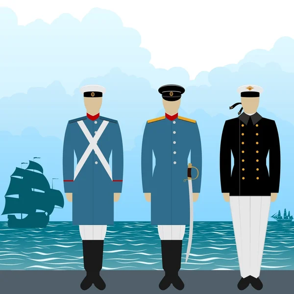 Униформа моряки царской России-1 — стоковый вектор
