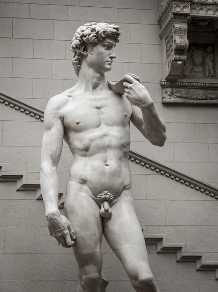 Статуя David итальянского художника Микеланджело — стоковое фото