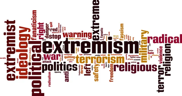 Облако слов экстремизм — стоковый вектор