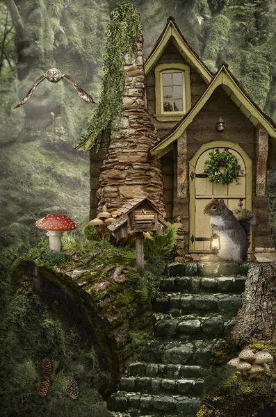 Fairy house (stump) — стоковое фото