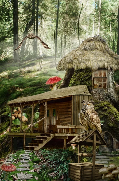 Fairy house (stump) — стоковое фото