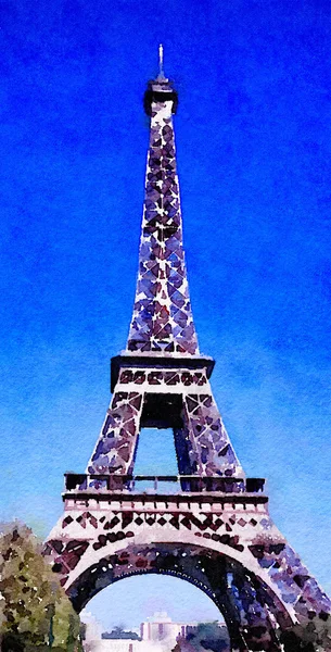 Ницца картина Эйфелевой башни в Париже — стоковое фото