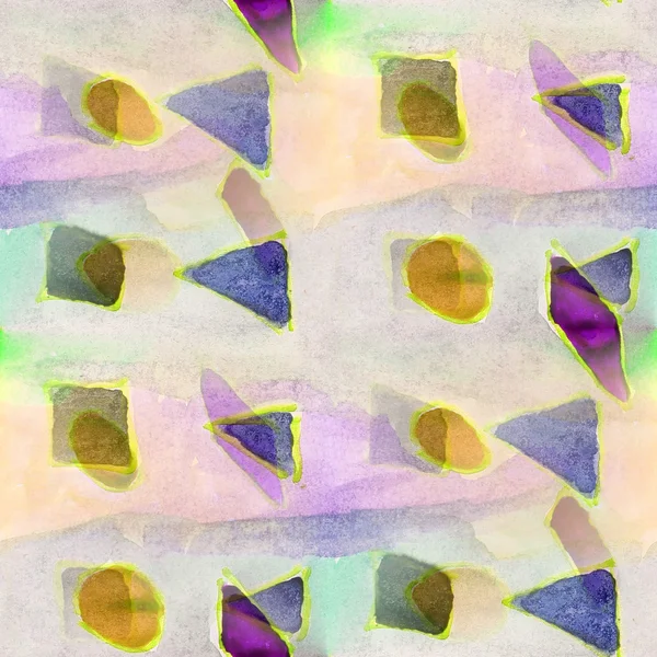 Помарки цветные формы акварели бесшовный фон — стоковое фото