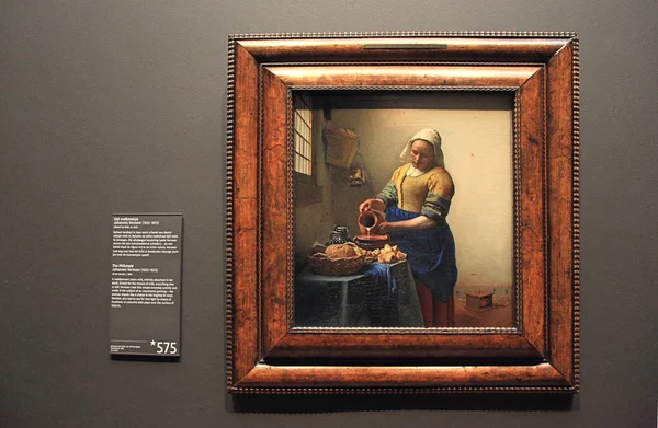 Картина маслом доярка Вермеера Йоханнес в Рейкс музее — стоковое фото