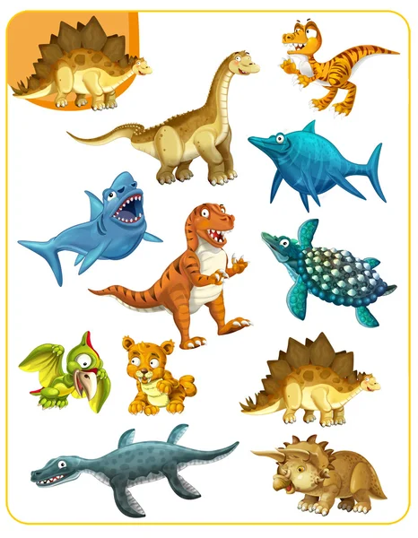 Мультфильм динозавров - комбинационной игры — стоковое фото