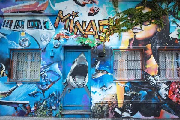 Буэнос-Айрес, Аргентина - 3 мая: Красочные уличного искусства в Палермо — стоковое фото