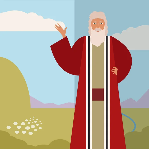 Моисей еврей баннер — стоковый вектор