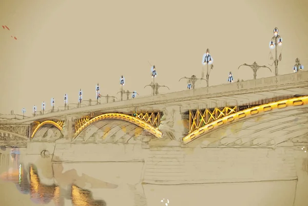 Маргит или Мост Маргит — стоковый вектор