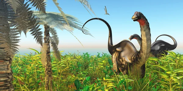 Апатозавр динозавр Сад — стоковое фото