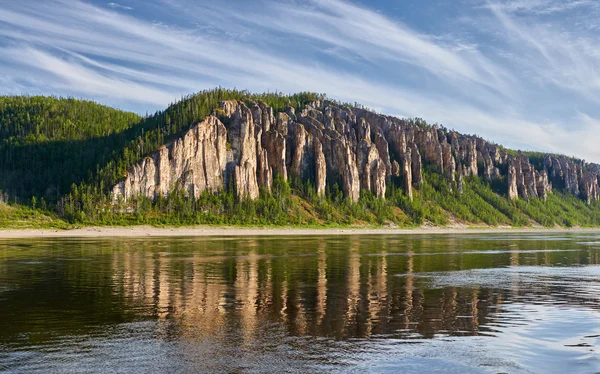Ленские столбы, берегу реки Лена, Якутия — стоковое фото