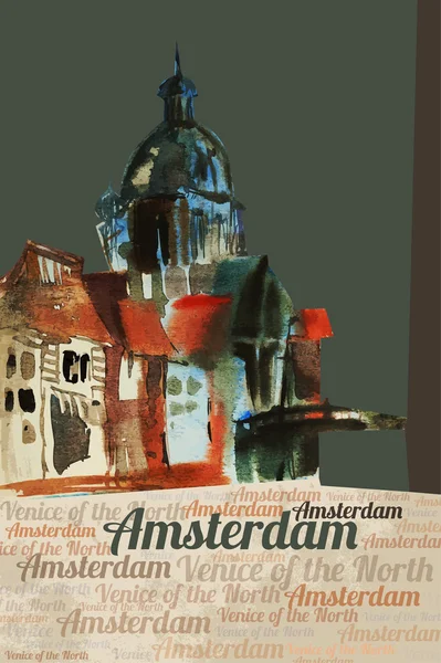 Амстердаме графика — стоковый вектор