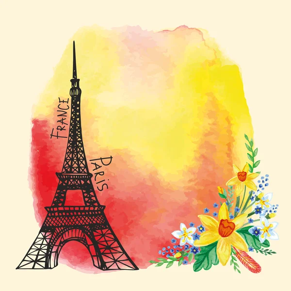 Весенний Париж карта — стоковое фото