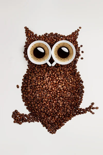 Сова кофе — стоковое фото