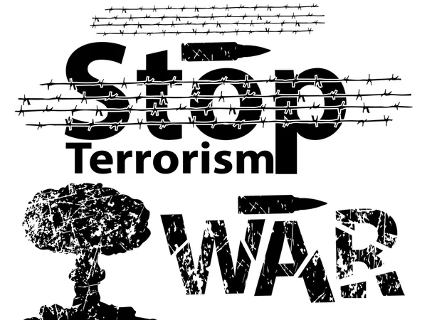 Остановить войну терроризму — стоковый вектор