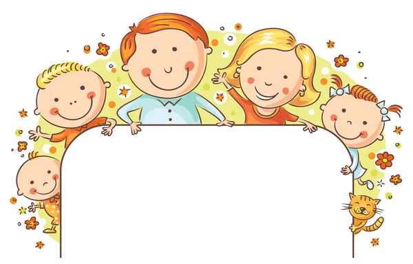 Счастливые семьи рамка — стоковый вектор