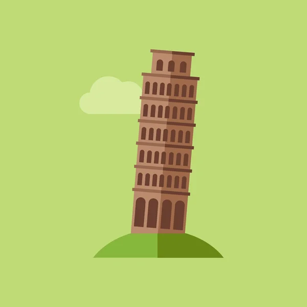 Пизанская башня векторные иллюстрации — стоковый вектор