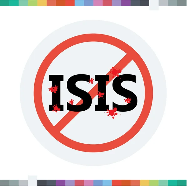 Isis Иконка Стоп — стоковый вектор