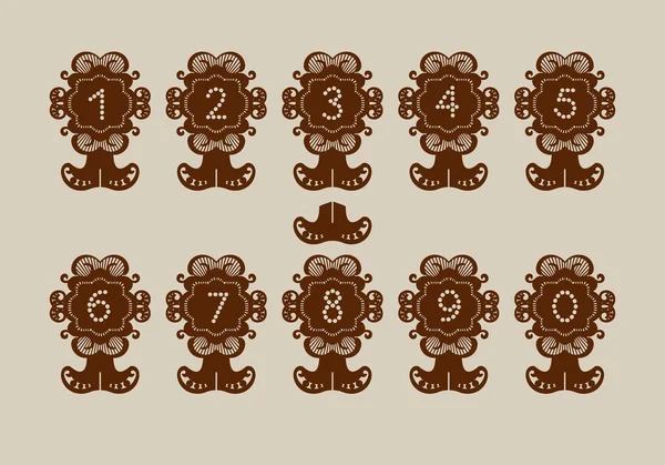 Декоративный стол стенда с нумерацией — стоковый вектор